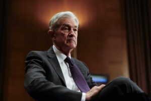 fed chair jerome powell testifies during senate hearing on capitol hill